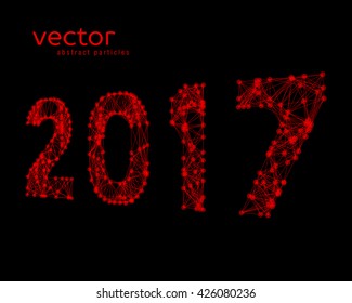Abstract vector illustration of number 2017