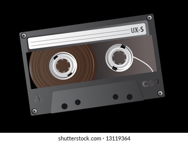 Abstract vector illustration of an old tape