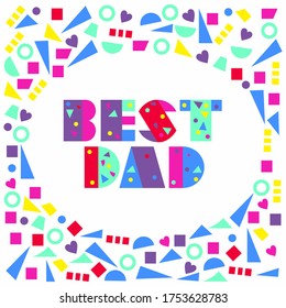 An abstract vector illustration on Best Day in typographic design style on an isolated white background