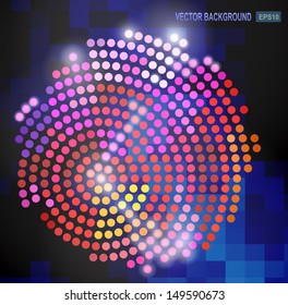 Abstract vector illustration on blue background