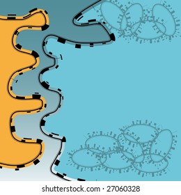 Abstract vector illustration on blue background