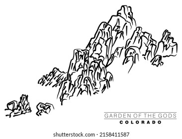 An abstract vector illustration on Garden of the Gods Colorado