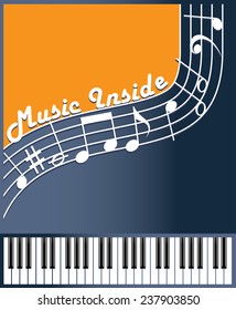 Abstract vector illustration on a musical theme