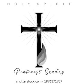 An abstract vector illustration on Pentecost Sunday