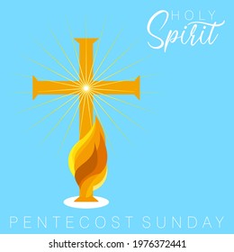 An abstract vector illustration on Pentecost Sunday