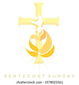 An abstract vector illustration on Pentecost Sunday