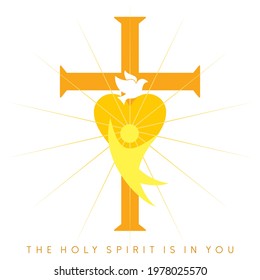 An abstract vector illustration on Pentecost Sunday
