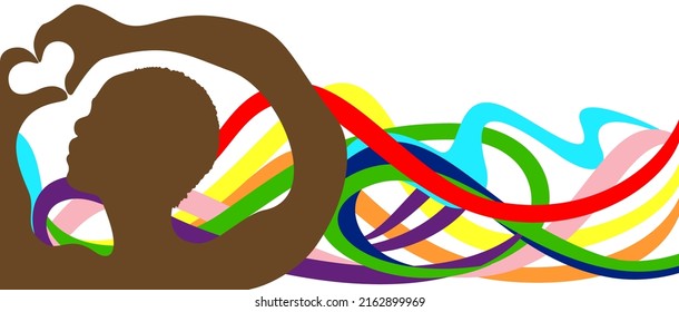 An abstract vector illustration on the pride concept
