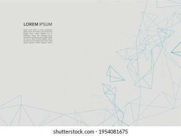 Abstract vector illustration on white background. Creative geometric wallpaper. Digital texture. Global communication network concept. White futuristic texture