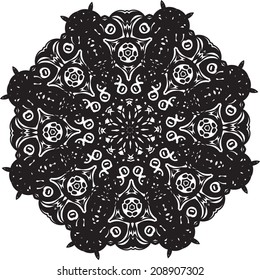 Abstract vector illustration, ornamental mandala
