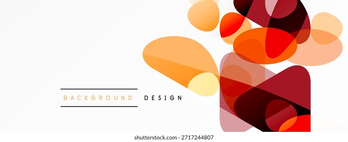 Abstrakte Vektorgrafik. Überlappende Kreise, warme Farben, moderne Designelemente. Minimalistischer Stil, geeignet für Hintergründe.