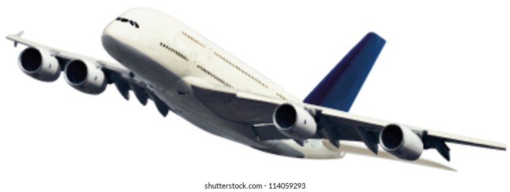 abstract vector illustration of passenger airplane