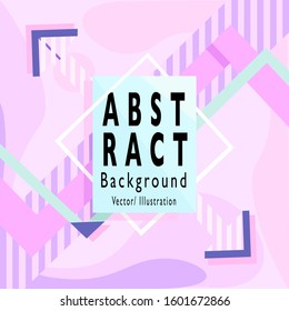 Abstract Vector illustration pattern of flat cartoon geometric shape, lines, art . Trend background and color for brochure cover template design. Graphic element for advertising, cover, banner.