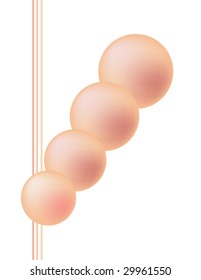 abstract vector  illustration with pink balls