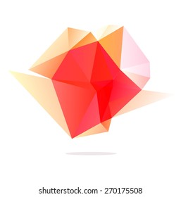 Abstract vector Illustration. Abstract polygonal colorful shape. 