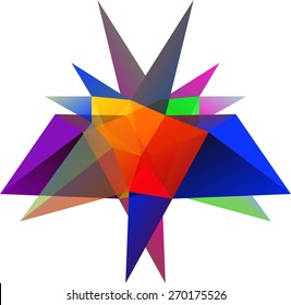 Abstract vector Illustration. Abstract polygonal colorful shape. 