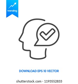 Abstract vector illustration of positive thinking icon concept