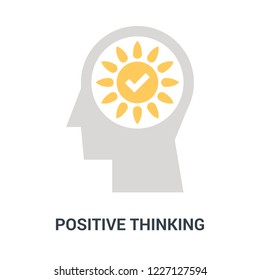 Abstract Vector Illustration Of Positive Thinking Icon Concept