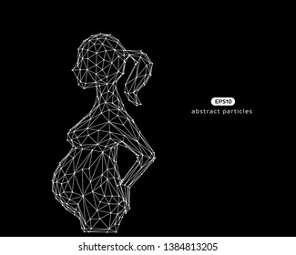 Abstract vector illustration of pregnant woman. You can easily change color.