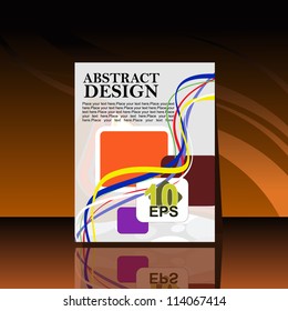 Abstract vector illustration Presentation of flayer color full wave Background Design.