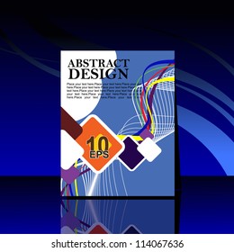 Abstract vector illustration Presentation of flayer color full wave Background Design.