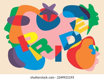 An abstract vector illustration of pride concept for poster or banner