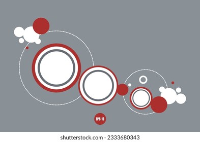 An abstract vector illustration of random radial shapes on a grey backgroumnd