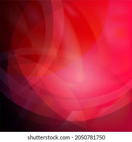 Abstract vector illustration. Red background, bright flashes of light in the dark. Layers, waves and lines.