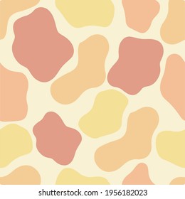 Ilustración vectorial abstracta, manchas rojas, anaranjadas y amarillas, patrón abstracto sin fisuras