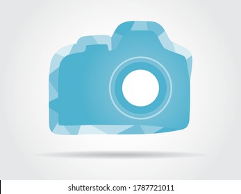 Abstract vector illustration of reflex photo camera