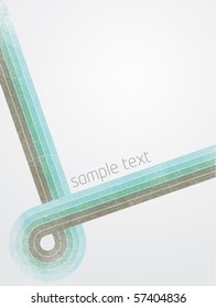 Abstract vector illustration with retro designed lines and gradient background