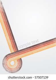 Abstract vector illustration with retro designed lines and gradient background