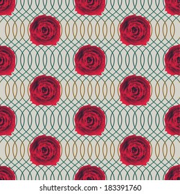 abstract vector illustration with roses