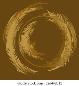 abstract vector illustration. Round shape. Snowstorm vector illustration.White Round Element For Design. Circle Logo Templates. Brush Stroke Swirls. O Letter paint.