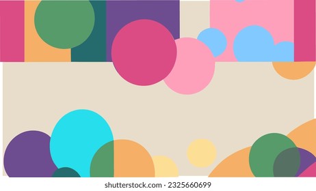 ilustración vectorial abstracta de formas redondeadas y cuadrados coloridos