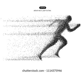 Abstract vector illustration of running man. You can easily change color.