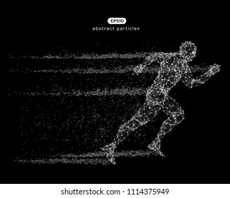 Abstract vector illustration of running man. You can easily change color.