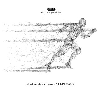 Abstract vector illustration of running man. You can easily change color.
