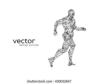 Abstract vector illustration of running man.