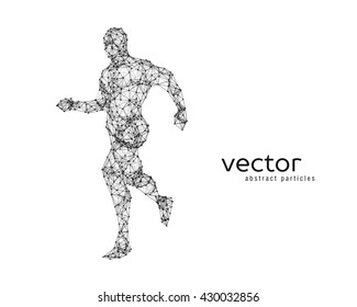 Abstract vector illustration of running man.