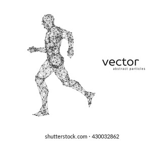 Abstract vector illustration of running man.