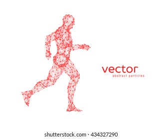 Abstract vector illustration of running man.