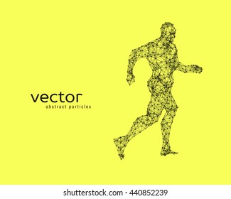 Abstract vector illustration of running man.