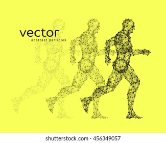 Abstract vector illustration of running man.