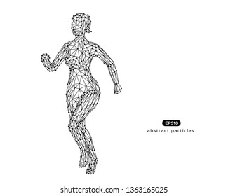 Abstract vector illustration of running woman. You can easily change color.