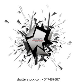Abstract vector illustration. scattering splinters