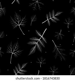 Abstract Vector Illustration Seamless Pattern Background with Falling Autumn Leaves. EPS10