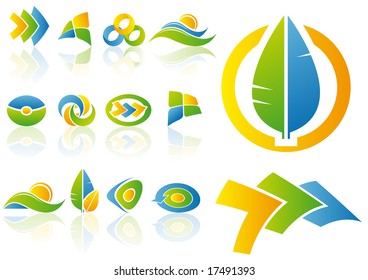 Abstract vector illustration set of design elements