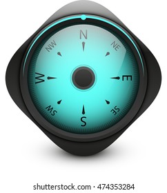  abstract vector illustration with shadow eps10 / vector icon compass
