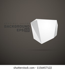 Abstract vector illustration with shape speech talking cloud of white color. Quote vector geometric origami speech bubble background and place for message sign. Colorful banners set